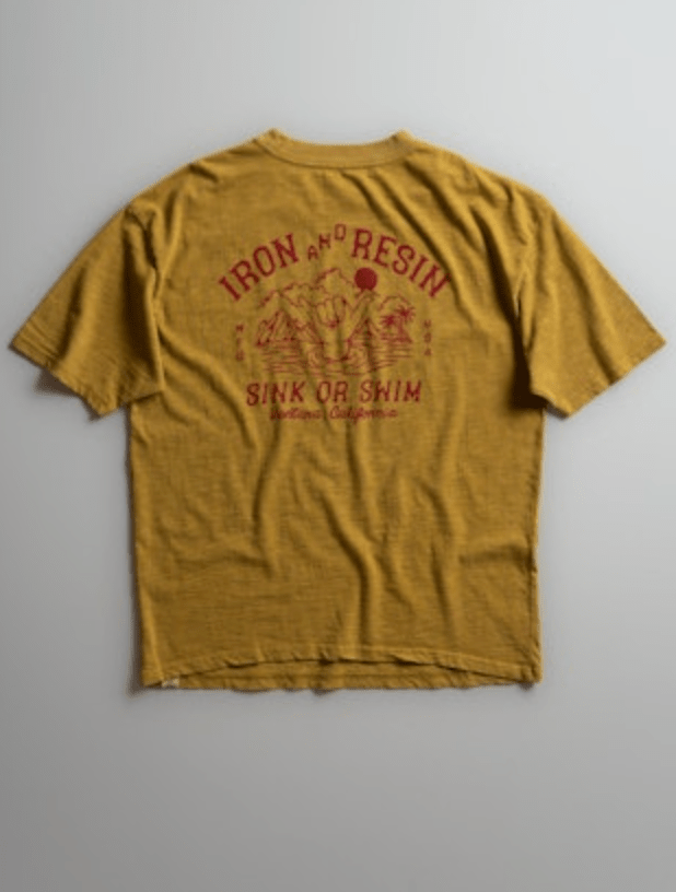 T-Shirt - Iron and Resin - Sink or Swim Pocket Tee - Goldenrod - Archery Close