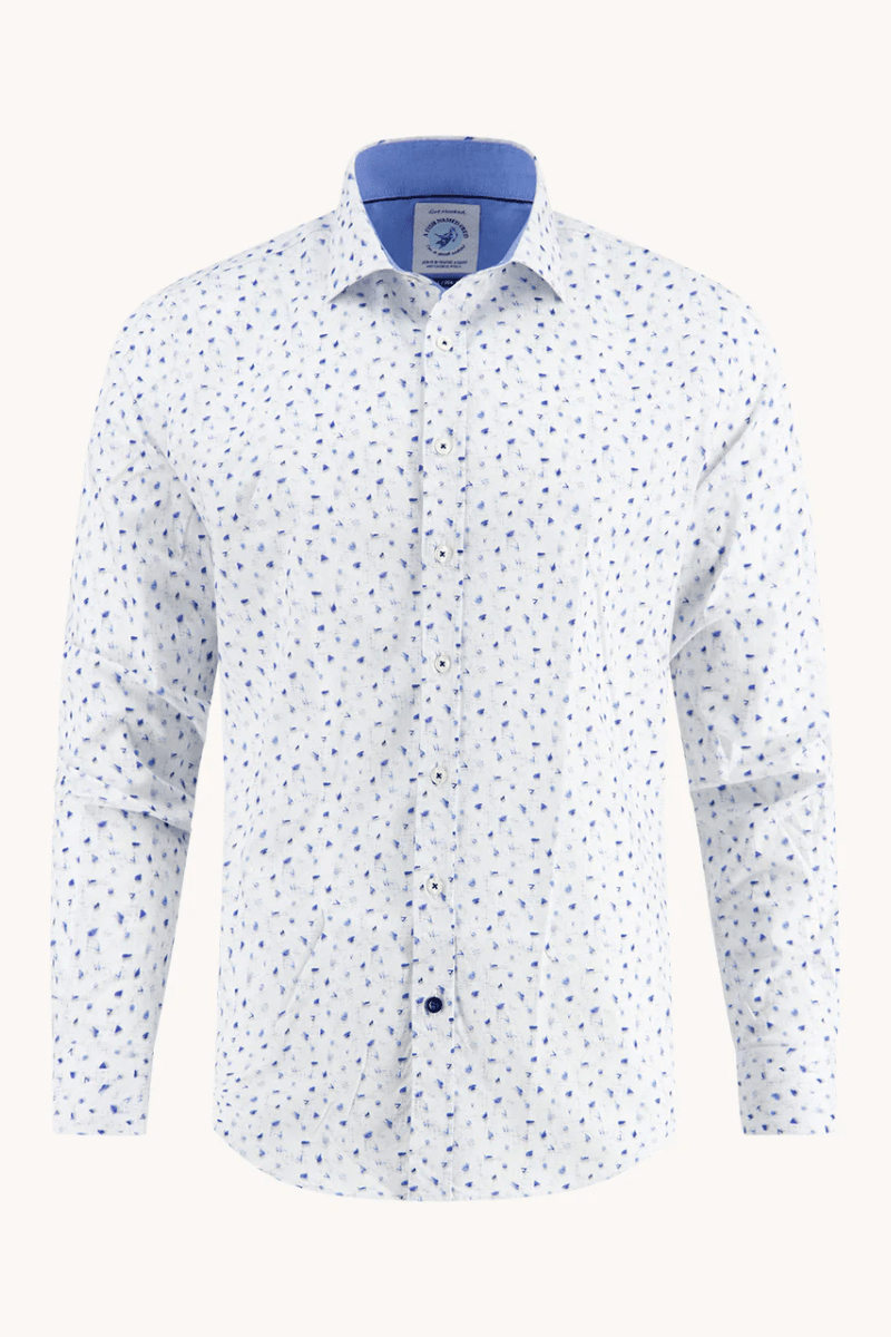 Shirts & Tops - A Fish Named Fred - Sketch Classic Blue Shirt - Archery Close