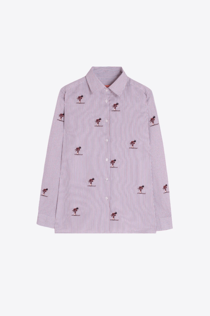 Shirts & Tops - Vilagallo - Ski Embroidery Shirt - Archery Close