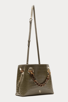 Handbags, Wallets & Cases - Frances Valentine - Skip Tote in Olive - Archery Close