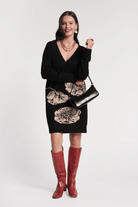 Dresses - Frances Valentine - Skye V Neck Dress in Black - Archery Close