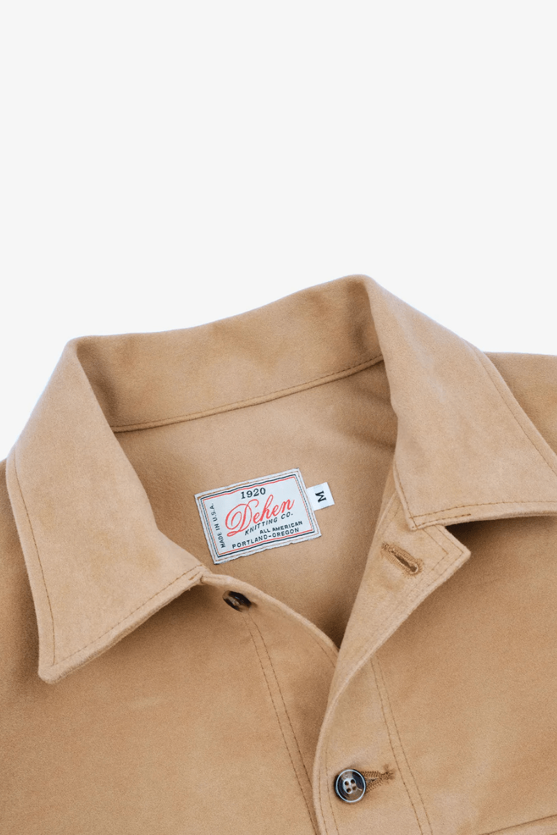Shirts & Tops - Dehen 1920 - Skyline Overshirt - Camel Moleskin - Archery Close