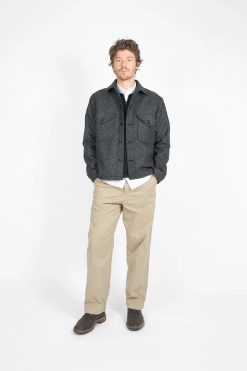 Shirts & Tops - Dehen 1920 - Skyline Overshirt - Melton Wool, Granite - Archery Close