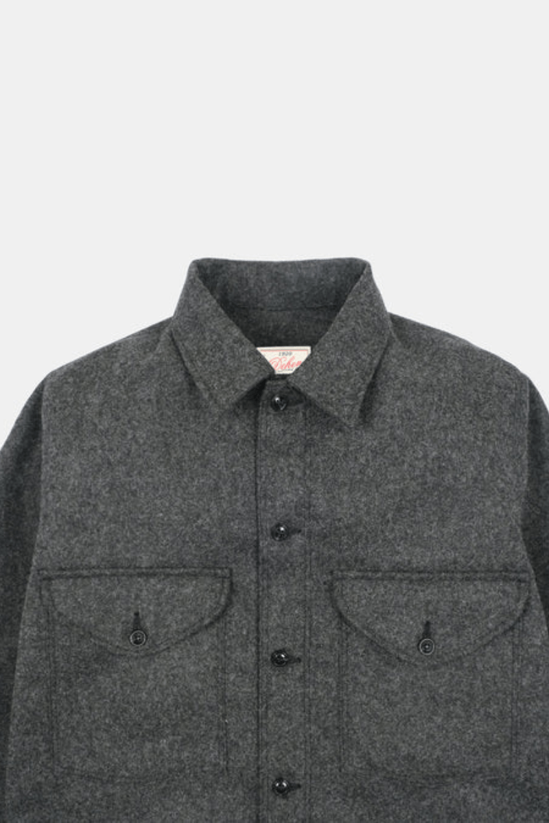 Shirts & Tops - Dehen 1920 - Skyline Overshirt - Melton Wool, Granite - Archery Close