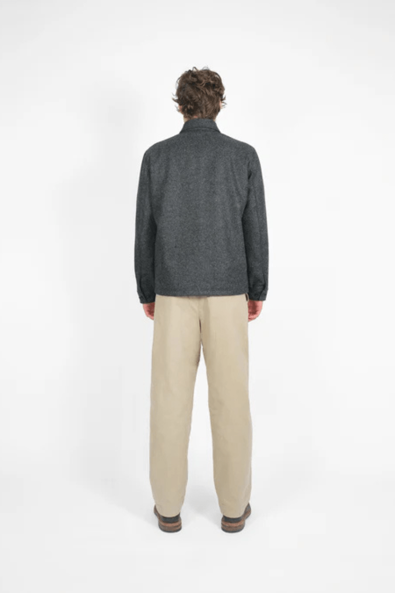 Shirts & Tops - Dehen 1920 - Skyline Overshirt - Melton Wool, Granite - Archery Close