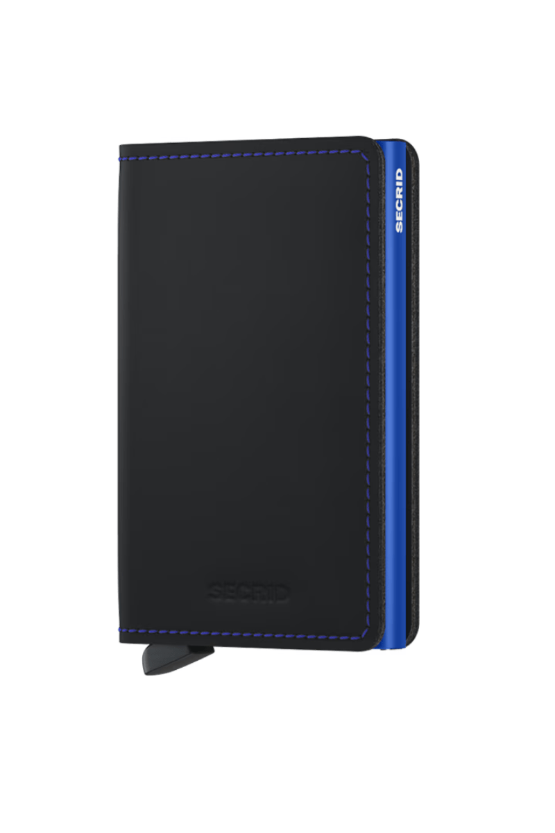 Handbags, Wallets & Cases - Secrid - Slimwallet in Matte Black & Blue - Archery Close