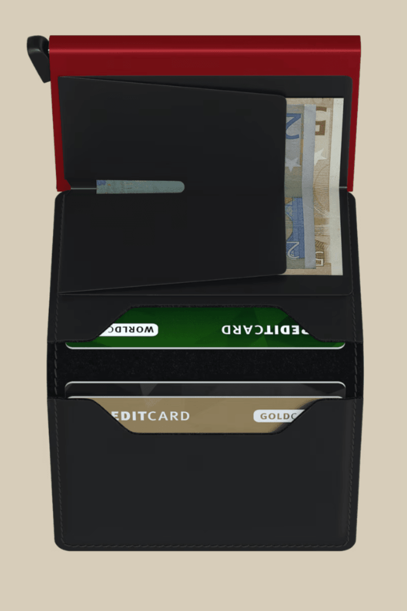 Handbags, Wallets & Cases - Secrid - Slimwallet in Matte Black & Red - Archery Close