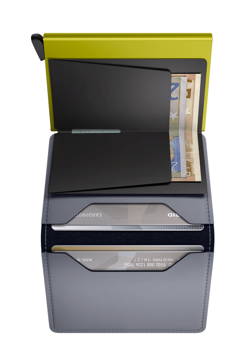 Handbags, Wallets & Cases - Secrid - Slimwallet in Matte Grey & Lime - Archery Close