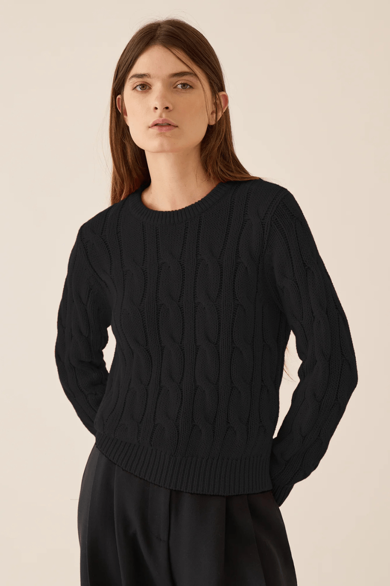 Sweater - DemyLee - Sloane Cotton Cashmere Sweater - Archery Close