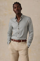 Faherty Brand Soft Twill Movement Shirt in Burr Oak Gingham