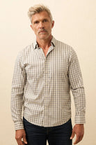 Shirts & Tops - Faherty Brand - Soft Twill Movement Shirt in Wind Grey Gingham - Archery Close