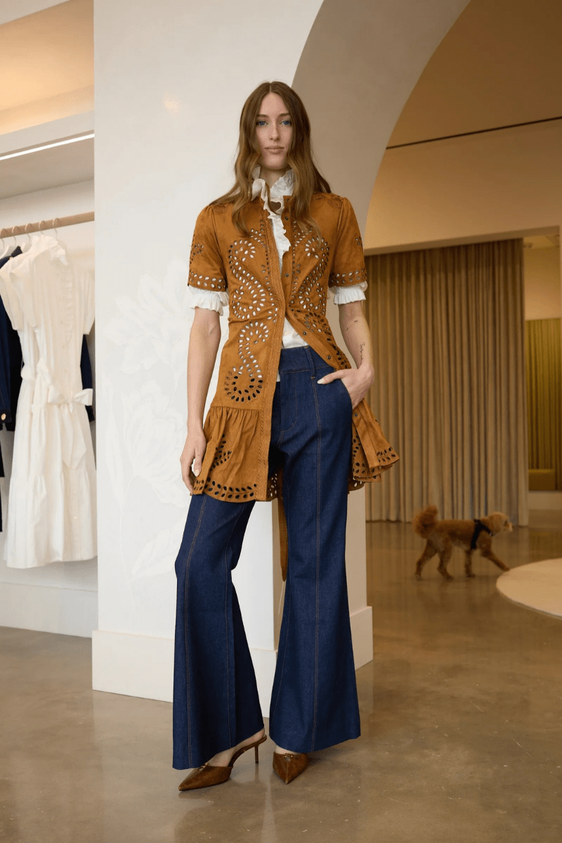 Dresses - Christy Lynn - Sol Dress in Saddle Embroidery - Archery Close