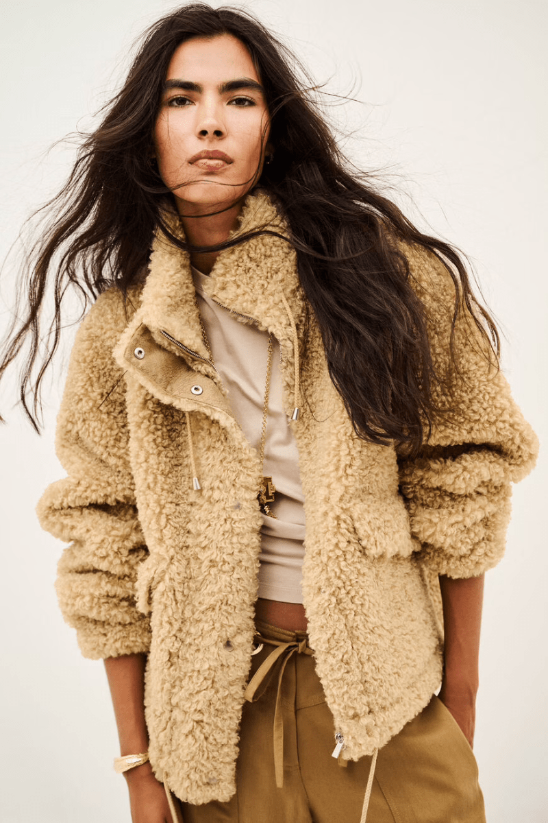 Outerwear - ba&sh - Sonjo Cropped Coat - Archery Close