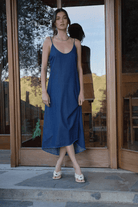 Dresses - Road to Nowhere Clothing - Sonya Slip Dress in True Indigo - Archery Close