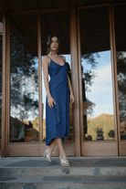 Dresses - Road to Nowhere Clothing - Sonya Slip Dress in True Indigo - Archery Close
