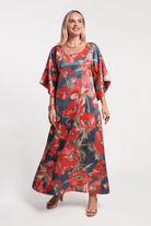 Dresses - Frances Valentine - Spinnaker Maxi Dress in Paradise Poppy - Archery Close