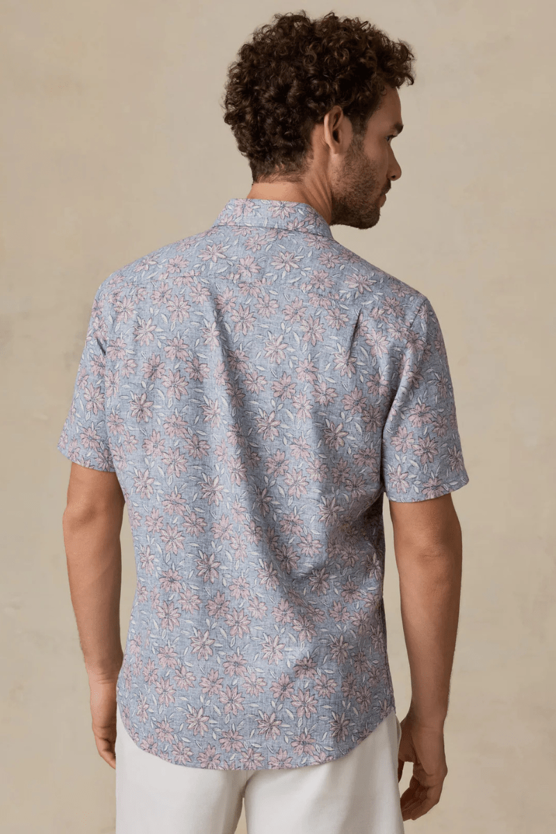 Shirts & Tops - Faherty Brand - SS Breeze Shirt in Antique Berry Floral - Archery Close