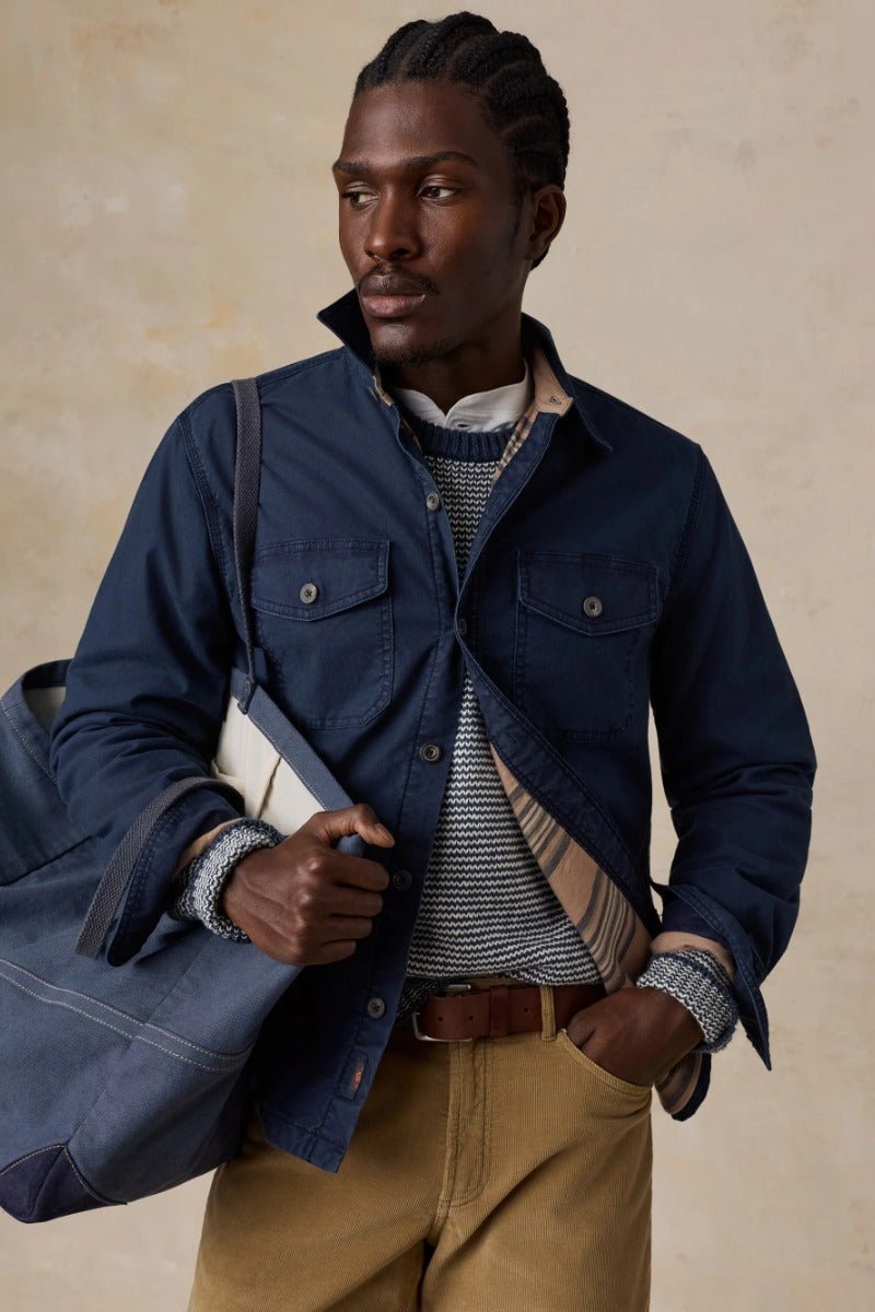 Faherty Brand Stretch Blanket Lined CPO - Abyss Navy