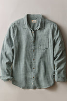 Marine Layer Stretch Selvage Long Sleeve Shirt - Balsam Mini Stripe