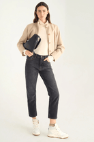 Pants - Cotelac - Stretch Slim Jeans in Black - Archery Close