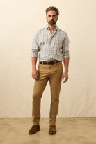 Pants - Faherty Brand - Stretch Terry 5 Pocket - Elk Brown - Archery Close