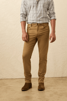 Pants - Faherty Brand - Stretch Terry 5 Pocket - Elk Brown - Archery Close