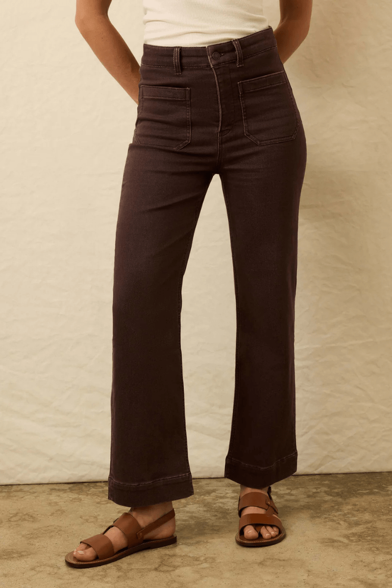 Pants - Faherty Brand - Stretch Terry Patch Pocket Ankle Pant - Archery Close