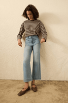 Jeans - Faherty Brand - Stretch Terry Patch Pocket Ankle Pant in Eastern Shore Wash - Archery Close