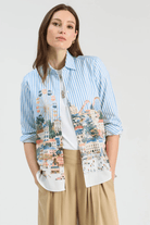 Shirts & Tops - Vilagallo - Striped City Shirt - Archery Close