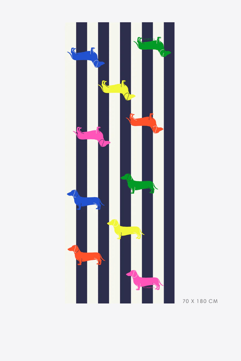 Scarf - Vilagallo - Striped Dog Scarf - Archery Close