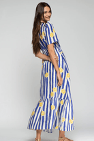 Dresses - Vilagallo - Striped Lemon Dress - Archery Close