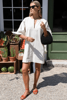 Dresses - Emerson Fry - Structured Dress in Salt - Archery Close