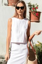 Shirts & Tops - Emerson Fry - Studio Boxy Top in Ivory Linen - Archery Close