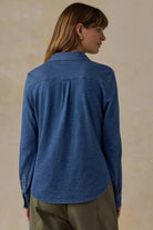 Faherty Brand Sunwashed Knit Shirt - Medium Indigo Wash