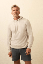 Sweatshirts - Faherty Brand - Sunwashed Midweight Organic Hoodie - Oat Plains Heather - Archery Close
