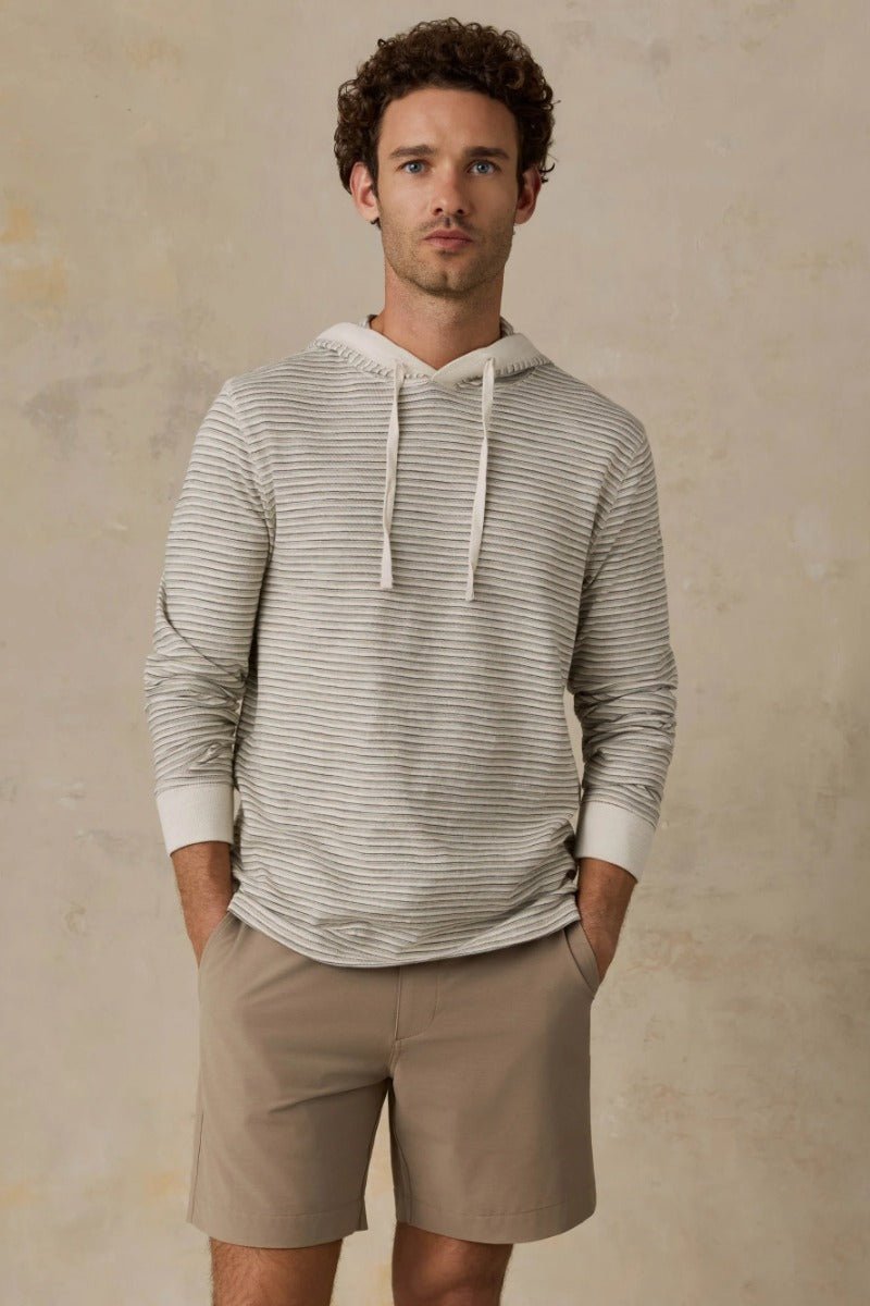 Faherty Brand Sunwashed Organic Hoodie - Cedar Falls Stripe