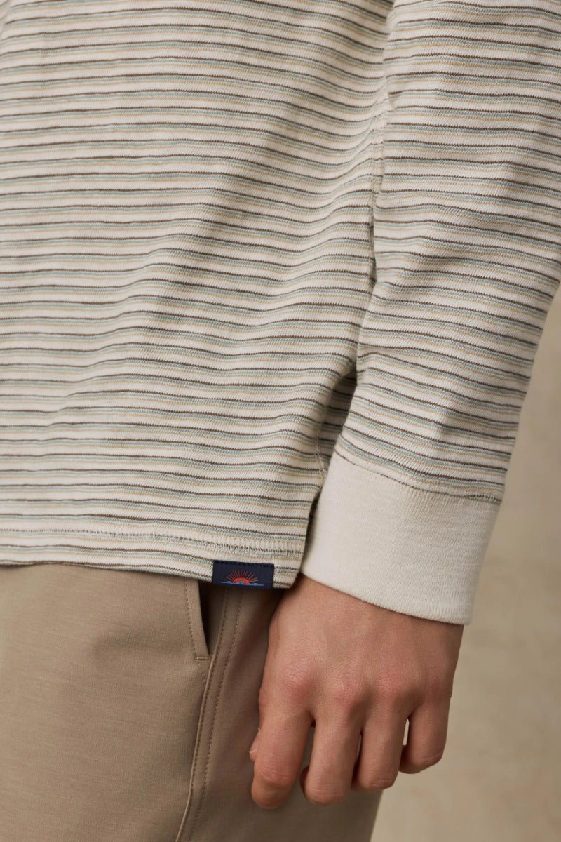 Faherty Brand Sunwashed Organic Hoodie - Cedar Falls Stripe