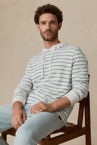 Sweatshirts - Faherty Brand - Sunwashed Slub Hoodie in White Biscayne - Archery Close