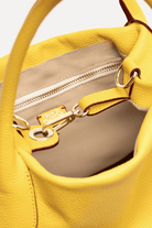 Handbags, Wallets & Cases - Frances Valentine - Sweet Pea Mini Tumbled Leather Bag in Yellow - Archery Close