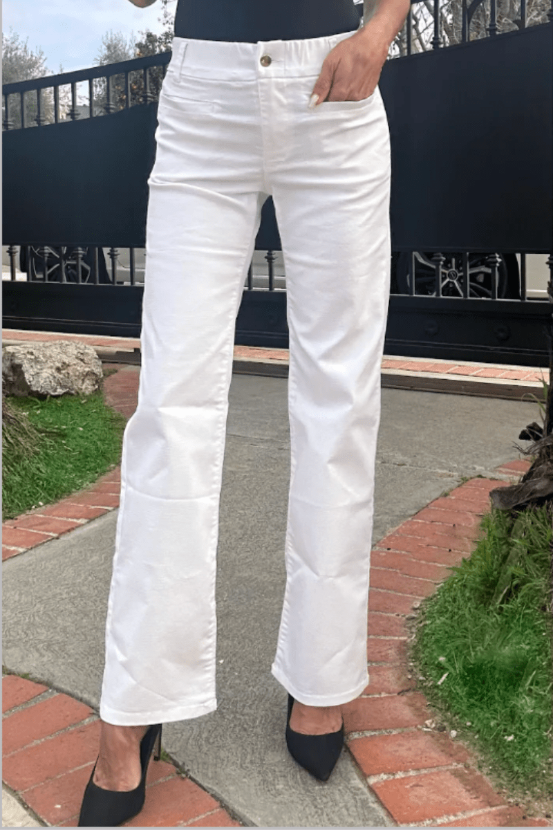Pants - Bevy Flog - Tami Pant in White - Archery Close