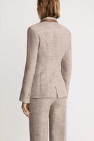 Blazer - Smythe - Taped Seamed Blazer in Taupe Tweed - Archery Close