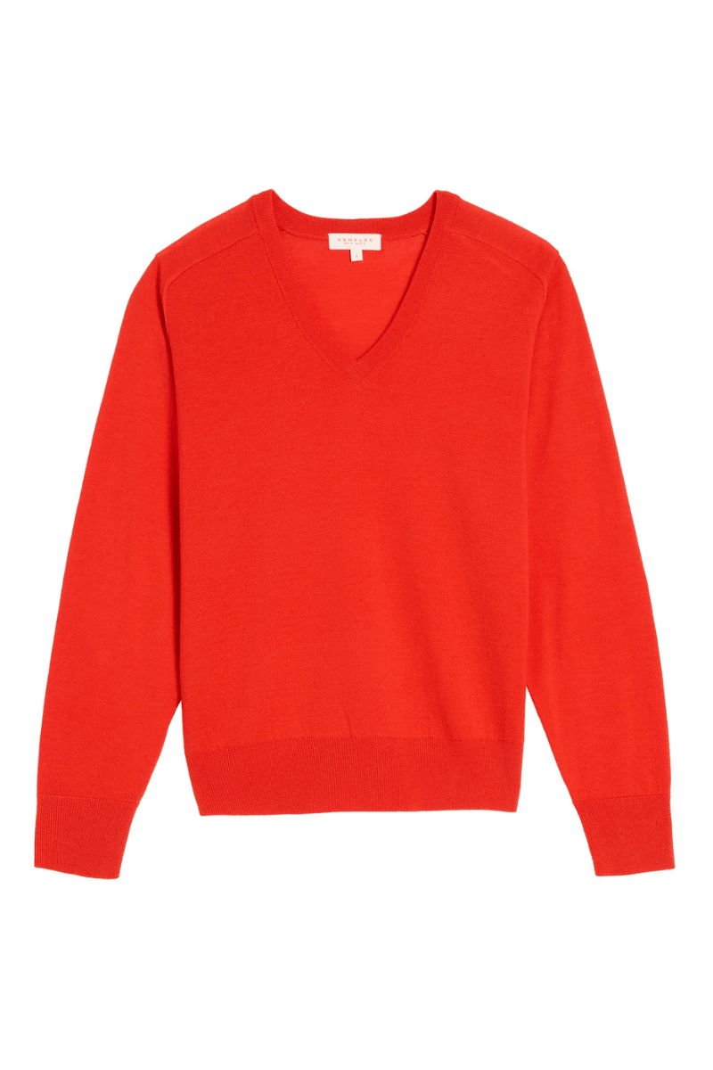 Sweater - DemyLee - Tatum Sweater in Red Orange - Archery Close