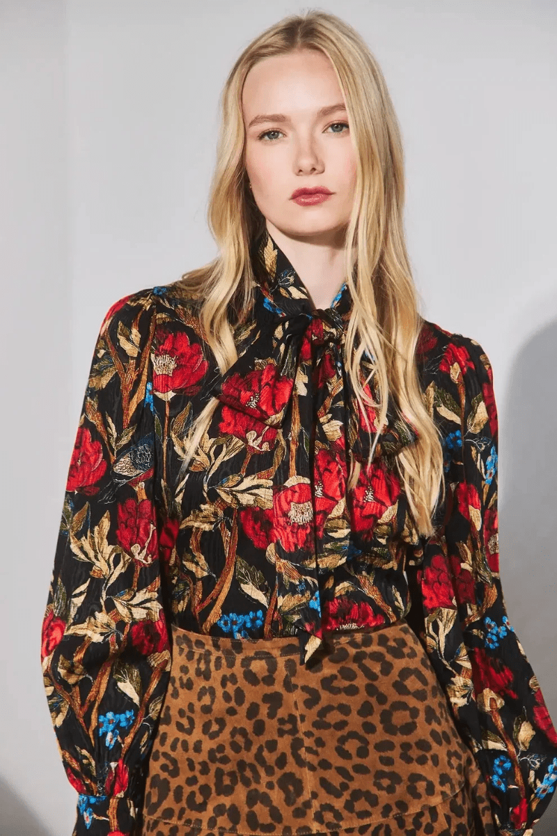 Shirts & Tops - Hunter Bell - Tess Blouse in Palais Floral - Archery Close