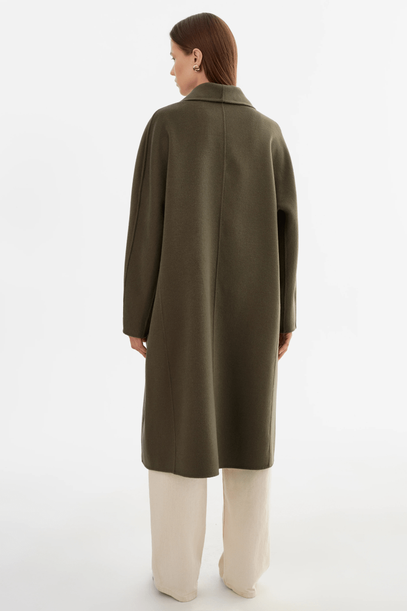 Outerwear - Lamarque - Thara Coat in Dark Olive - Archery Close