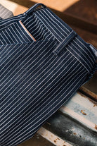 Hiroshi Kato The Barrel Classic Straight Workwear Pants - Stripe Rinse 14oz Selvedge