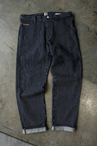 Hiroshi Kato The Barrel Classic Straight Workwear Pants - Stripe Rinse 14oz Selvedge