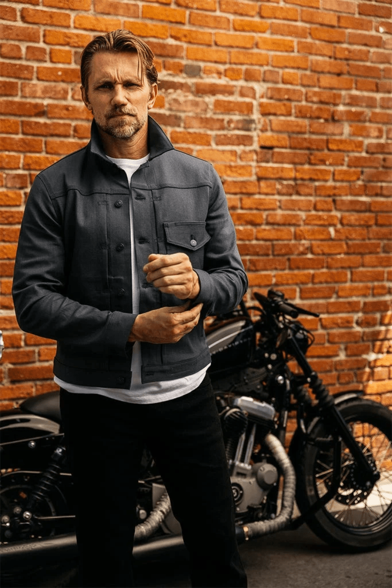 Outerwear - Hiroshi Kato - The Blade - Gray Black Raw 10.5oz - Archery Close