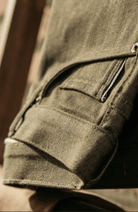 Jeans - Hiroshi Kato - The Hammer Straight 10.5 oz Dark Green Raw - Archery Close