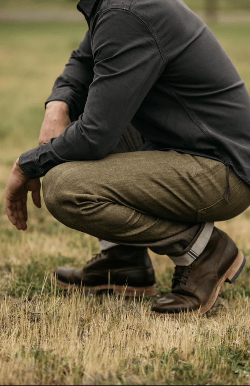 Jeans - Hiroshi Kato - The Hammer Straight 10.5 oz Dark Green Raw - Archery Close