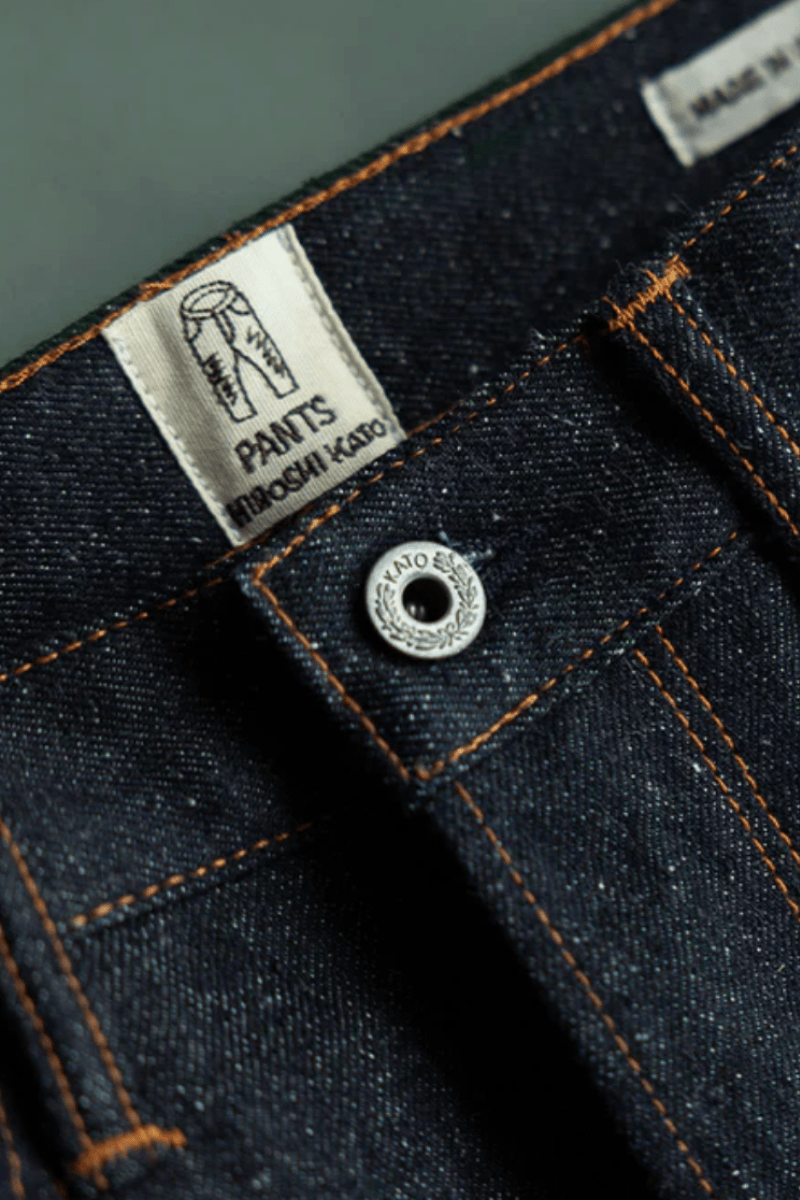 Jeans - Hiroshi Kato - The Hammer Straight Old Nep Indigo - Raw 13.5oz Selvedge - Archery Close